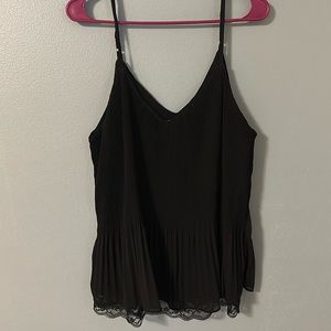 Black lacy tank